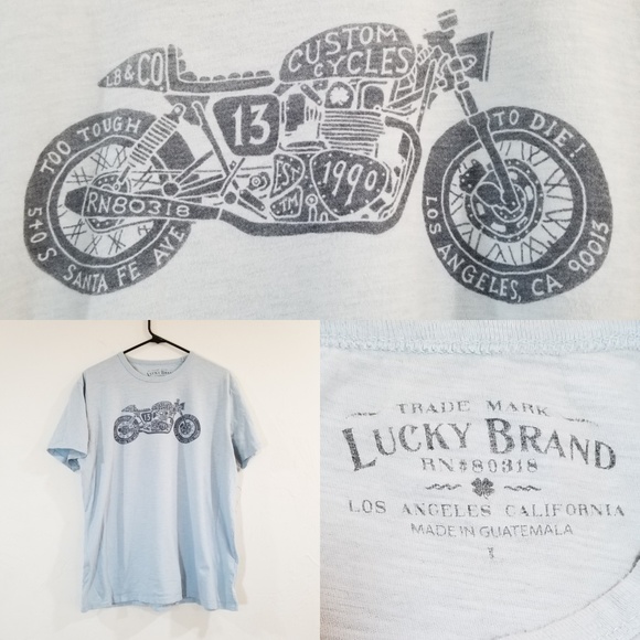 Lucky Brand Motorcycle Shirt Custom Cycles